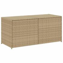 Caixa de armazenamento de jardim vidaXL Mix Beige PE Rattan 280L de capacidade