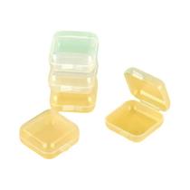 Caixa De Armazenamento De Joias De Plástico Translúcido 10pcs Contêiner Retangular À Prova De Poeira