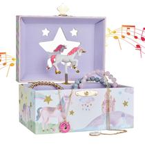 Caixa de armazenamento de joias musicais Jewelkeeper Unicorn Design Caixa de armazenamento de joias musicais Jewelkeeper Unicorn Design