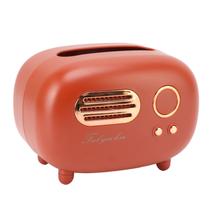 Caixa de armazenamento de lenços LiebeWH Vintage Retro Radio Red Plastic Caixa de armazenamento de lenços LiebeWH Vintage Retro Radio Red Plastic