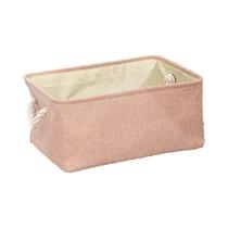 Caixa De Armazenamento De Linho Dobrável Que Economiza Espaço Com Alças, Organizador Em Cubo Para