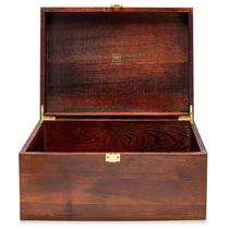 Caixa de armazenamento de madeira Woodgenics Large Memory Chocolate Brown