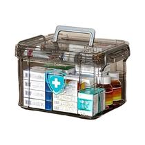 Caixa De Armazenamento De Medicamentos Transparente Em Plástico PP À Prova d'Água De Dupla Camada Caixa De Armazenamento De Medicamentos Transparente Em Plástico PP À Prova d'Água De Dupla Camada