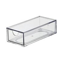 Caixa de armazenamento de óculos tipo gaveta transparente, rack de exibição de óculos de sol