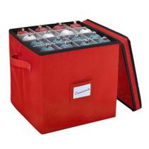 Caixa de armazenamento de ornamentos Handy Laundry 33 cm vermelha ajustável