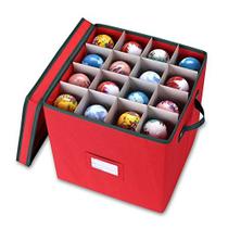 Caixa de armazenamento de ornamentos Primode Stores 64 enfeites de Natal