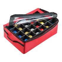 Caixa de armazenamento de ornamentos Tiny Tim Totes com tampa com zíper 48 compartimentos