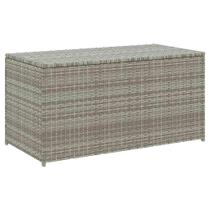 Caixa de armazenamento de pátio externo VidaXL Grey Poly Rattan 100x50x50cm