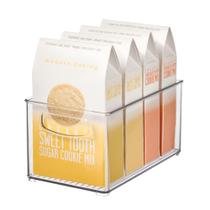 Caixa de armazenamento: despensa empilhável iDesign com alças transparentes