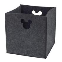 Caixa de armazenamento Disney Felt Die Cut Grey Mickey Mouse 25x25cm