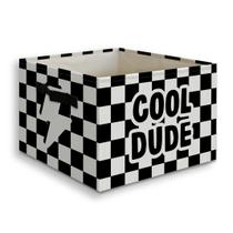 Caixa de armazenamento dobrável JUIOEIU Cool Dude Boy preto/branco