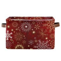 Caixa de armazenamento DOMIKING Christmas Snowflake 15Lx28Wx24H cm Tela