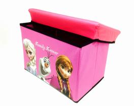 Caixa de armazenamento e banquinho Frozen Princess Elsa Anna & Olaf Pink