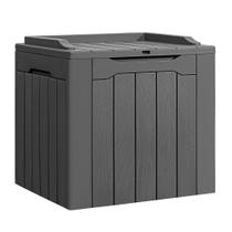 Caixa de armazenamento Flamaker Deck Box 117L de resina impermeável (cinza)