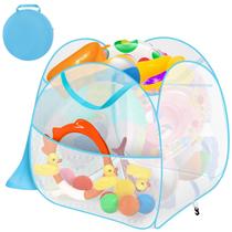 Caixa de armazenamento flutuante para piscina Axcoix 2 em 1 com tampa 30x30x30cm