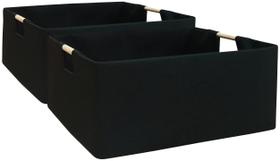 Caixa de armazenamento FUULOXE, cestos de armário retangulares, linho cinza Caixa de armazenamento FUULOXE, cestos de armário retangulares, linho cinza