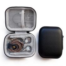 Caixa de armazenamento JaHui PU Leather para fones de ouvido à prova d'água Caixa de armazenamento JaHui PU Leather para fones de ouvido à prova d'água