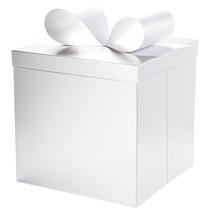 Caixa de armazenamento LaRibbons 25x25x25 cm Caixa de presente branca grande Caixa de armazenamento LaRibbons 25x25x25 cm Caixa de presente branca grande