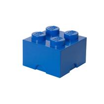 Caixa de armazenamento LEGO Storage Brick 4 Knobs Blue com capacidade de 5,6 L