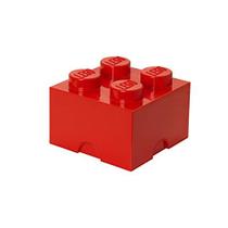 Caixa de Armazenamento LEGO Vermelha 4 Tijolo Brilhante Médio