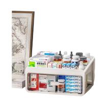 Caixa De Armazenamento Médica Doméstica De Grande Capacidade Com Múltiplas Camadas, Organizador De Caixa De Armazenamento Médica Doméstica De Grande Capacidade Com Múltiplas Camadas, Organizador De