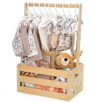 Caixa de armazenamento para bebês Caixa de madeira GiftAmaz com alça 36x23x53cm