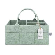 Caixa de armazenamento para berçário de bebês Caddy Parker para fraldas verde sálvia Caixa de armazenamento para berçário de bebês Caddy Parker para fraldas verde sálvia