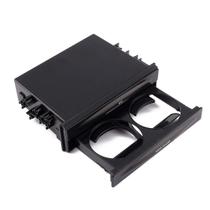 Caixa de armazenamento para carro Aramox Universal Single Din com porta-copos Caixa de armazenamento para carro Aramox Universal Single Din com porta-copos