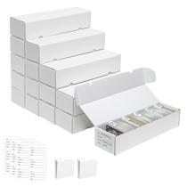 Caixa de armazenamento para cartas QINGUANG, kit com 15 unidades, para 1100 cartas, branca Caixa de armazenamento para cartas QINGUANG, kit com 15 unidades, para 1100 cartas, branca