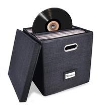 Caixa de Armazenamento para Discos de Vinil ZEDKEHO - Capacidade para +50 Discos Caixa de Armazenamento para Discos de Vinil ZEDKEHO - Capacidade para +50 Discos