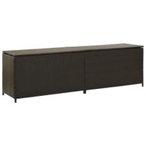Caixa de armazenamento para pátio externo vidaXL Poly Rattan Brown 200L Caixa de armazenamento para pátio externo vidaXL Poly Rattan Brown 200L
