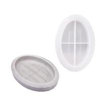 Caixa De Armazenamento Para Sabonete Artesanal Moldada Em Resina Epóxi Silicone Com Drenagem Para