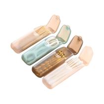 Caixa De Armazenamento Portátil Leve De Plástico Rígido Para Palitos De Dente, Organizador De 6