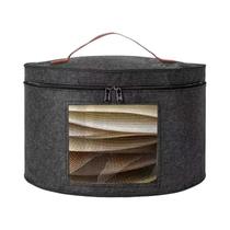 Caixa De Armazenamento Redonda Grande E Dobrável Para Chapéus, Estojo De Viagem Para Mulheres,