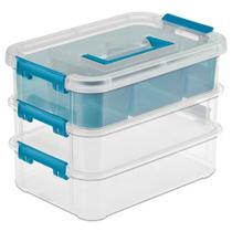 Caixa de armazenamento Sterilite 14138606 Layer Stack & Carry 27L