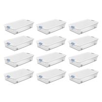 Caixa de armazenamento Sterilite 56 Qt com fecho de rodas, pacote com 4