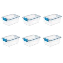 Caixa de armazenamento Sterilite Caixa de vedação de 7,5 Qt com tampa de travamento, pacote com 6