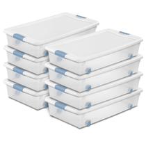 Caixa de Armazenamento Sterilite com Trava 56L (Pacote com 8) Caixa de Armazenamento Sterilite com Trava 56L (Pacote com 8)