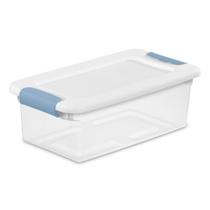 Caixa de Armazenamento Sterilite de Plástico Transparente com Trava 5,7 Litros Caixa de Armazenamento Sterilite de Plástico Transparente com Trava 5,7 Litros