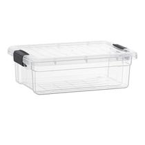 Caixa de armazenamento Superio Clear de 16 litros de plástico com tampa Caixa de armazenamento Superio Clear de 16 litros de plástico com tampa