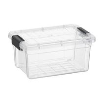 Caixa de armazenamento Superio Clear de 3,5 litros de plástico com tampa empilhável Caixa de armazenamento Superio Clear de 3,5 litros de plástico com tampa empilhável