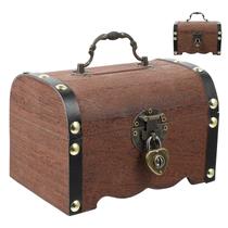 Caixa de armazenamento Treasure Chest Homoyoyo Wooden Money Bank
