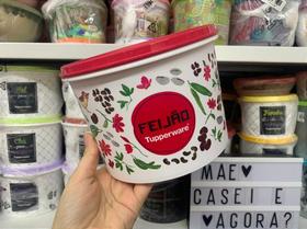 Caixa de Armazenamento Tupperware Floral 2 Kg / 2,4 Litros