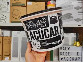 Caixa de Armazenamento Tupperware Pop Box 5kg - Preto e Branco Caixa de Armazenamento Tupperware Pop Box 5kg - Preto e Branco