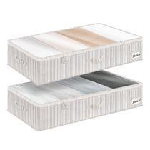 Caixa de armazenamento Underbed StorageWorks com janela transparente cinza, pacote com 2 unidades