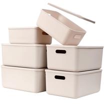 Caixa de Armazenamento Yishyfier 27x18x12 cm Cinza Claro - Pacote com 6 Caixa de Armazenamento Yishyfier 27x18x12 cm Cinza Claro - Pacote com 6