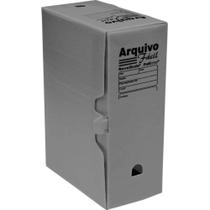 Caixa De Arquivo Morto 250x130x350mm Polibras C/10 Cinza