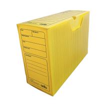 Caixa de Arquivo Morto Ofício Dello Amarela