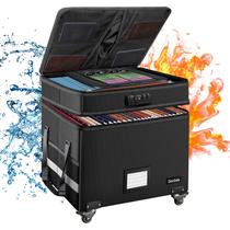 Caixa de arquivos DocSafe com fechadura à prova de fogo de várias camadas com rodas