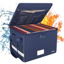 Caixa de Arquivos ENGPOW 39x31x25 cm à Prova de Fogo e Dobrável - Azul Caixa de Arquivos ENGPOW 39x31x25 cm à Prova de Fogo e Dobrável - Azul